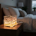 Lámpara Espejo Infinito Cubo LED con Flores – Decorativa Armable 12cm Personalizable
