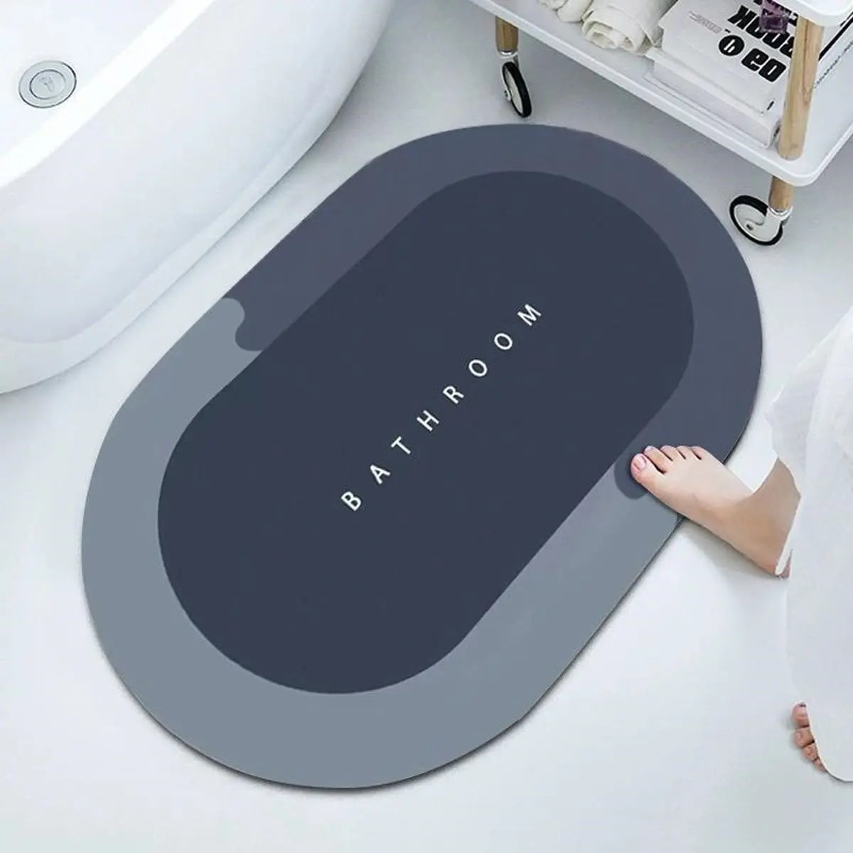 Alfombra de Baño Antideslizante Absorbente – Secado Rápido 4 Capas con Base de Goma