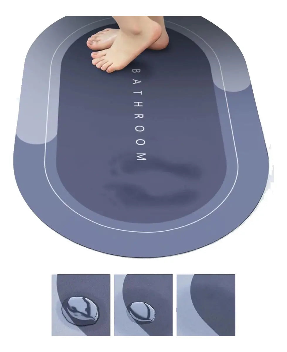 Alfombra de Baño Antideslizante Absorbente – Secado Rápido 4 Capas con Base de Goma