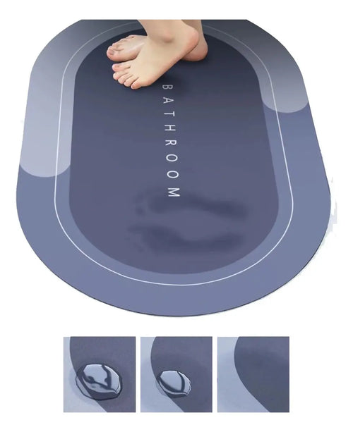 Alfombra de Baño Antideslizante Absorbente – Secado Rápido 4 Capas con Base de Goma