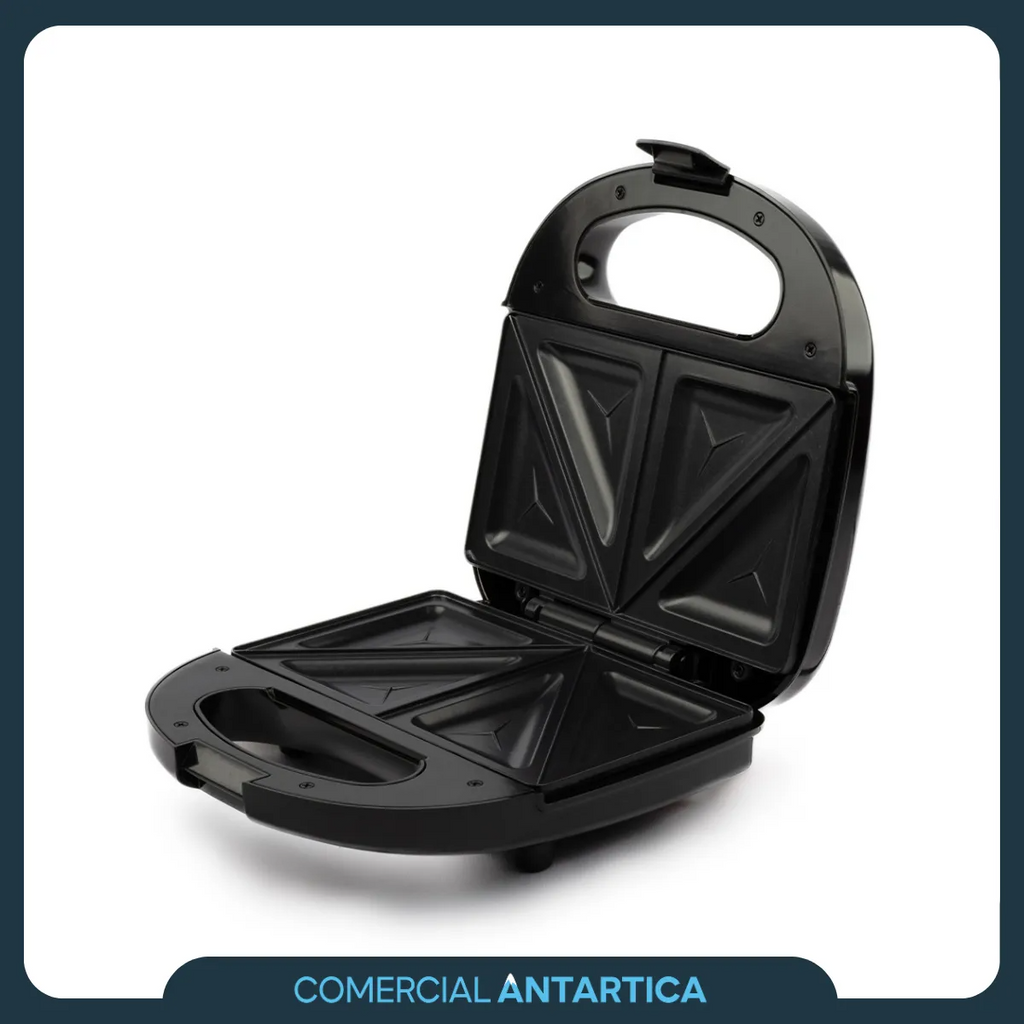 Sandwichera Eléctrica Grill 750W – Placas Antiadherentes para Sándwiches, Wafles y Paninis