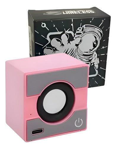 Parlante Mini Bluetooth 5.0 Portátil Rosa – Recargable USB para Exteriores y Viajes