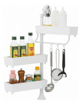 Organizador Giratorio de Cocina 3 Estantes con Altura Regulable – Para Especias y Condimentos