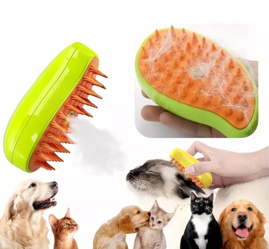 Cepillo vaporizador para mascotas