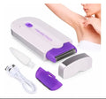 Depiladora Eléctrica Recargable USB para Mujer – Inalámbrica con 2 Cabezales y Luz LED